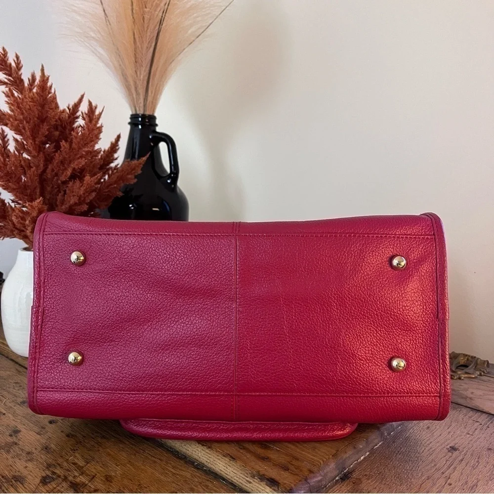 Ora Delphine Kelly Red Satchel Handbag Crossbody #208
